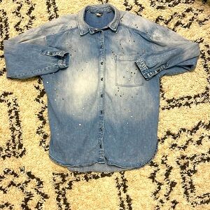 Pilcro jeweled chambray shirt